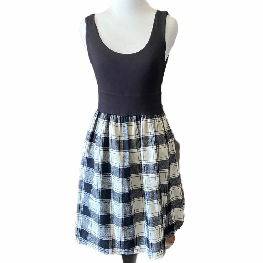 Necessary Objects dress with Plaid Skirt SZ Small